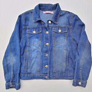 i❤pinc Girl's Denim Jean Jacket sz L